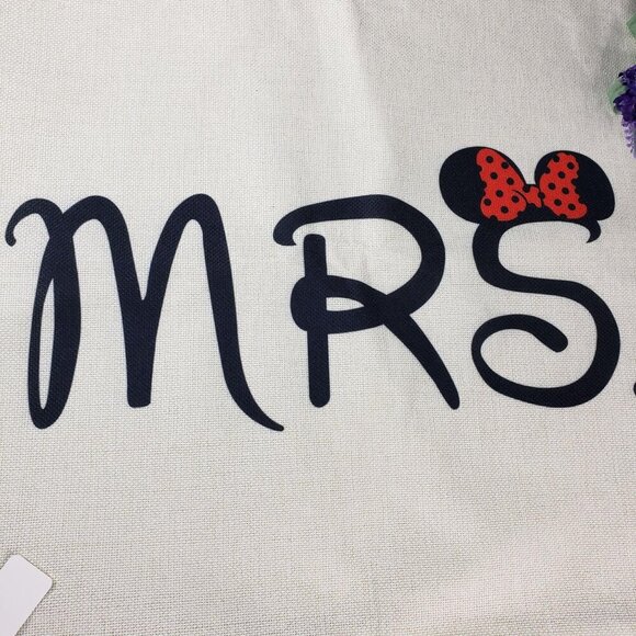MRS Minnie Mouse Ears Sham Pillowcase Throw Accent Cushion Cover Home Decor - Picture 3 of 13